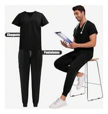 Uniformes Quirurgicos Filipina Hombre Pijama Quirurgica - Negro - Ver 3