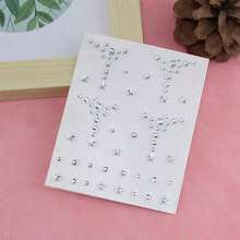 2pcs Transparent Diamond Face Jewels, Sparkling Gem Nail Art Stickers, Acrylic Rhinestone Decor For Music Festival Makeup - 白色 - 查看 7