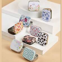 1pc Empty Metal Storage Box, Vintage Hinge Mini Box, Small Candy Tin, Portable Packaging Tin Box, Outdoor Travel Supplies, Home Organization And Storage