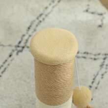 PawHut Cat Scratching Post With Jute Sisal Rope Toy Ball, 47cm, Tall Brown - Brown - View 9