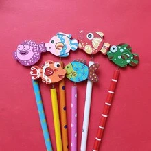 12/6/3支8.46英寸随机卡通汽车和船铅笔，创意卡通HB铅笔，适用于办公室、学校用品、学生礼物、节日礼物 - 彩色 - 查看 17