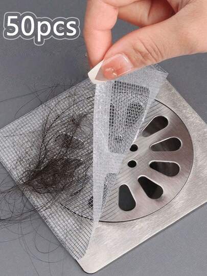 50/30/20/10/1 Stück Badezimmer Haarsiebs, selbstklebende Abflussabdeckung, die Haare und Insekten effektiv blockiert, zum Einmalgebrauch für saubere Verwendung in Toilette, Waschbecken und Bodenablauf, einfache Installation, schnelle Entwässerungswartung, unverzichtbares Badezimmer-Accessoire, Geschenk zu Halloween & Weihnachten