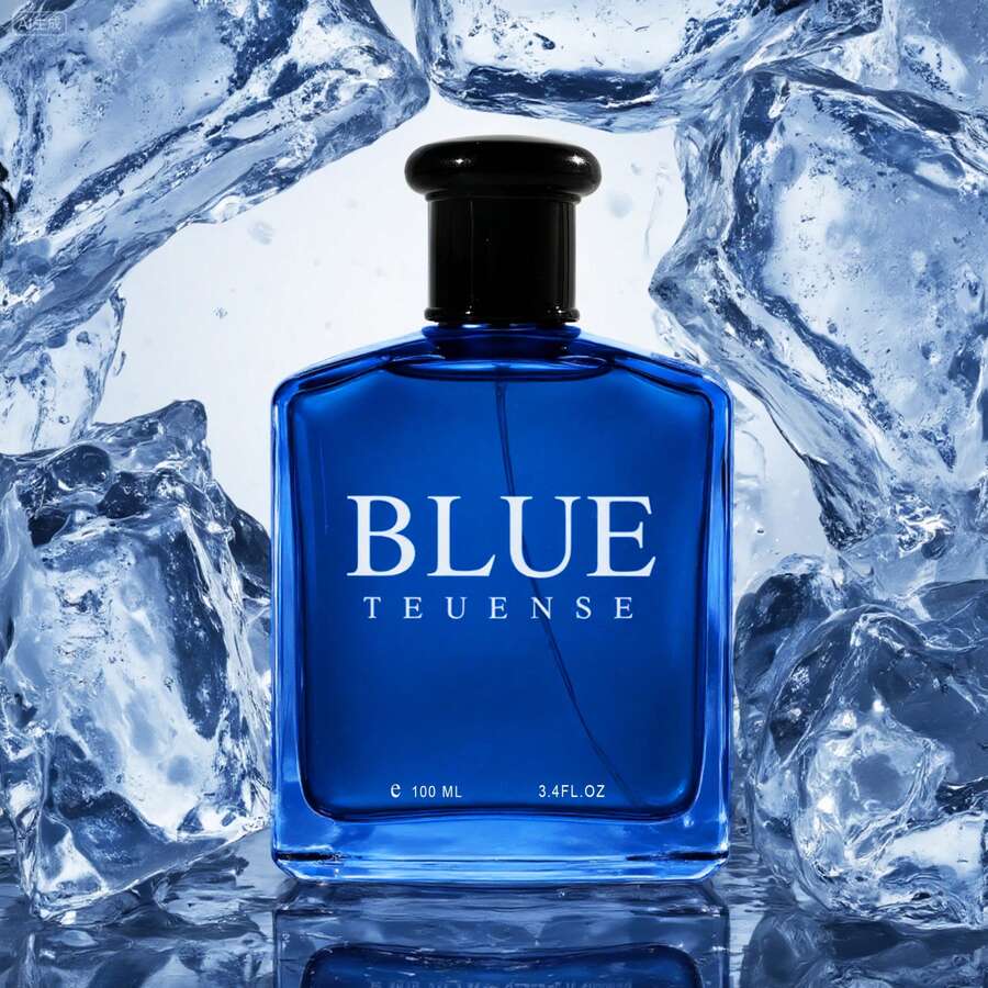 FMALOL 3.4 Oz Men's Cologne Spray, Eau De Toilette For Men, Woody And Marine Masculine Fragrance, Long-Lasting Perfume, Sage, Wormwood, Lemon Notes, Suitable For Dating, Daily Life, Party, Gift - 藍色 - 查看 1