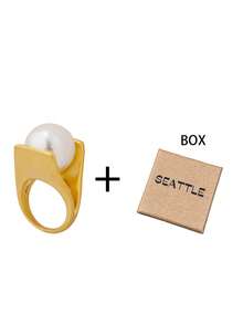 1pc European & American Exaggerated Personalized Y Shaped Unique Design Stainless Steel Ring - Multicolor - View 11