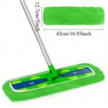 2/4/6/8pcs Reusable Green Refill Mop Pads, Compatible With - Washable Microfiber Dry & Wet Mop Pads, Suitable For Surfaces And Hardwood Floors Cleaning (Mop Not Included) - Grass Green - View 14