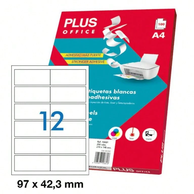 campus Label Stickers - 97mmx42.3mm Straight Edges 12xsheet - View 1