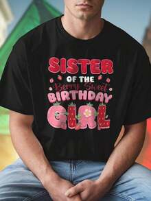 SISTER OF THE BERRY SWEET BIRTHDAY GIRL Maglietta Uomo Regalo Divertente Compleanno  Moda Estate Casual Stampa Originale Idea Regalo Promo Esclusiva Offerta Imperdibile Vestibilità Comoda