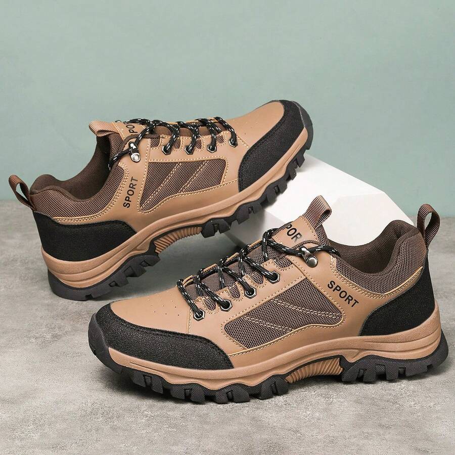 New Unisex Casual Sports Shoes, Non-Slip Walking Shoes, Durable TPR Outsole Hiking Shoes, Suitable For Outdoor Travel, Walking, Running, Work