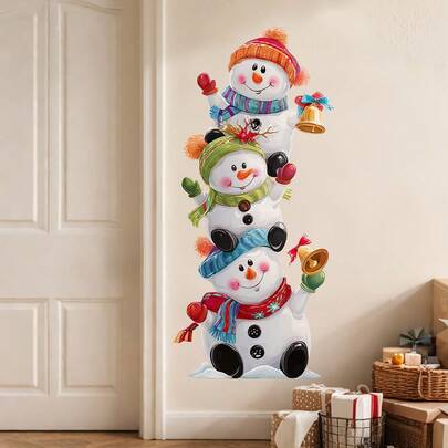 Christmas Snowman Door Sticker, Removable Pvc Self-Adhesive Winter Snowman Wall Sticker, Large Christmas Mural Decal For Home Door Window Refrigerator Decoration Christmas Decoration XMAS Decor Christmas Tree Gift Decor Thanksgiving Wedding Home Decor Home Decor Fall Decor Autumn Decor Birthday Decorations For Gifts Party Supplies Indoor Holiday Festival Decor Halloween Decor Wall Decor Halloween Ornamentschristmas Decoration XMAS Decor Christmas Tree Gift Decor Thanksgiving Wedding Home Decor Home Decor Fall Decor Autumn Decor Birthday Decorations For Gifts Party Supplies Indoor Holiday Festival Decor Halloween Decor Wall Decor Halloween Ornaments
