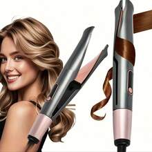 UKLISS All-In-One Hair Straightener & Curling Iron (LCD Display) – Professional For Any Hair Type - UK Plug(220-240V) - View 1