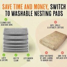 1/6/10pcs 13x11 Inch Premium PE Chicken Nest Box Mats, Durable Waterproof Scratch-Resistant Coop Bedding, Black Gray Orange Green Washable Reusable Nesting Pads With Ventilated Design & Egg Retention Grid, Odorless Easy-Clean Chicken Cop Accessories For Poultry Farms, Spring Cleaning Essentials For Hen House Reptile Habitats Garden Lawn Decoration - View 8