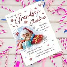 Santa & Gifts "Special Grandson" Christmas Card A Festive Card With Santa And Presents, Perfect As A Warm, Loving Gift To Send Christmas Wishes To A Beloved Grandson, Spreading Holiday Joy. - Multicolor - View 7