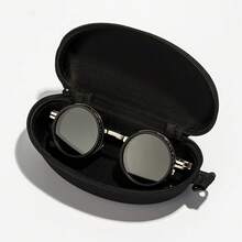 Men's Handmade Retro Lycra Style Fashion Glasses - Rotating Polarized Gradient Lenses, 9-Level Adjustable Frame, Durable Plastic And Magnesium Alloy, Includes Protective Case| Suitable For Travel, Camping, Role-Playing Parties And Events, Camping Glasses, Fashion Glasses, Polished Surface - màu đen - Xem 4