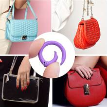 50Pcs Metal Spring O Rings Round Carabiner Keyring, 25mm Spring Keyrings Buckle Snap Clip Trigger For Keychain Bags Purse Craft DIY Accessories Jewelry Making, Key Ring Findings - 混合顏色 - 查看 6