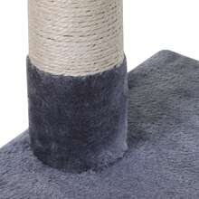 PawHut Cat Tree Scratch Post With Bed Hammock Sisal For Indoor Cats Grey - Grey - View 9