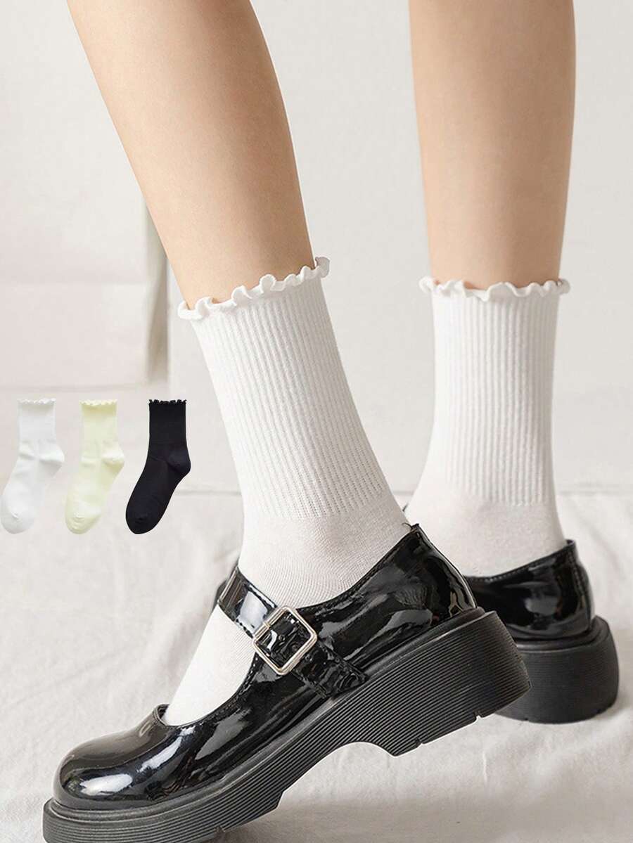 Autumn Winter Women Coral Fleece Non-Shed Hair Sockings Female Thickened Warmth Breathable Cartoon Knitted Sockings