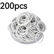 100/200/300/500条 白色 25mm/0.984英寸 抗老化工业橡皮筋，高弹性，适用于整理和捆扎 - 白色 - 查看 9