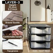1-6 Tier Office Desk Storage Box With Large Capacity And Transparent DrawersIdeal For Back-To-School Supplies. Perfect For Perfume Room Decoration, Bedroom Dressers, Bathroom Cabinet Accessories, And As A Desk & Drawer Organizer For Home Storage.