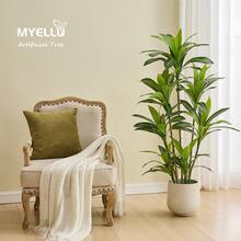 Dracaena Plant Artificial Tree Decor - Tall Fake Tree For Home Decor Faux Plant Indoor Artificial Dracaena Tree For Living Room Bedroom Office Live Streams Decorative Modern Greenery