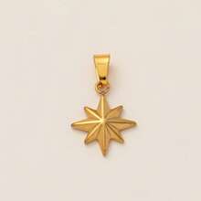 1 pieza Moda Acero Inoxidable Dorado Serie Sol Luna Sol Luna Arcoíris Sol Sonriente Estrella Colgante, Adecuado para DIY Collares Creativos, Pulseras, Pendientes, Cadenas de Bolso, Llaveros, Chapado en Oro de 18K, Impermeable y a Prueba de Sudor, Adecuado para Uso Diario de Ocio