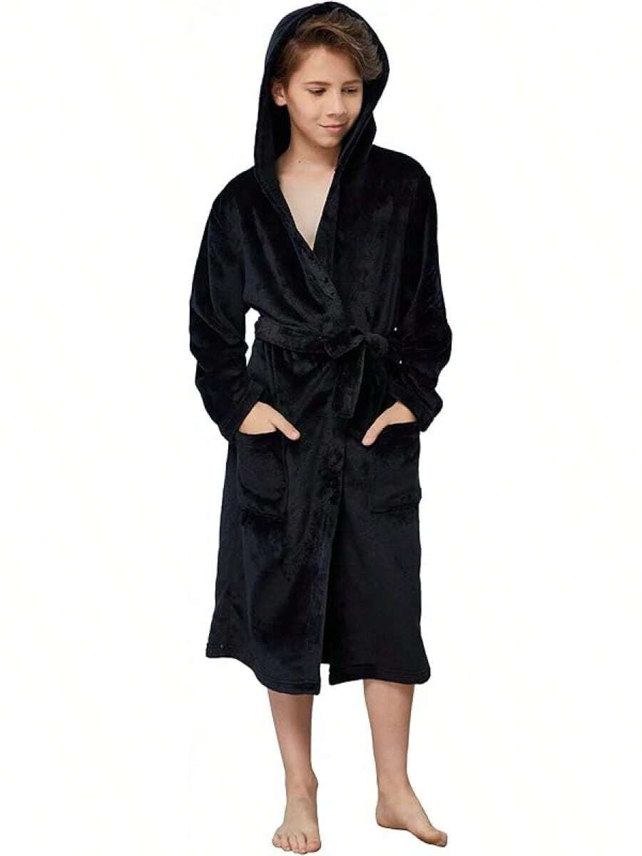 Big Boys Solid Robes Bathrobe Robes | SHEIN USA