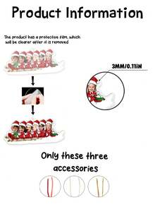 1PC Personalized Family Christmas Ornaments Custom Photo Sleigh Ornaments Unique Keepsake Decorations Highlight Special Family Bonds And Holiday Memories Lightweight Easy To Hang Versatile Design Perfect For Christmas Tree Home Nursery Baby Shower Party Celebration Gift, Multi-Functional, Ideal Gifts For Him, Tea Room, Home, Garden, Office,Fall Decor