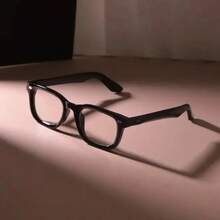 1 Piece Sleek Square Optical Glasses Matte Finish TR90 Anti-Fatigue Frames Ultra-Light Flexible Fit Fashion Accessory 2026 Mother's Day Best Mom Sentimental Heartfelt Unique Thank You Mom Surprise Gift For Mom Grandma Mum Mommy Perfect For Daily Life Office Date - 黑淨 - 查看 1