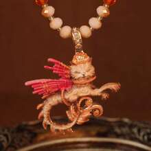 1 buc. Colier vintage în ediție limitată, cu design 3D de pisică, de nișă luxoasă, exagerată, de lux, bijuterii de modă de înaltă calitate, realizat din bază de aliaj cu accente de pietre prețioase, potrivit ca și cadou pentru Halloween, Crăciun și alte ocazii speciale, cum ar fi purtarea zilnică, petreceri, banchete.