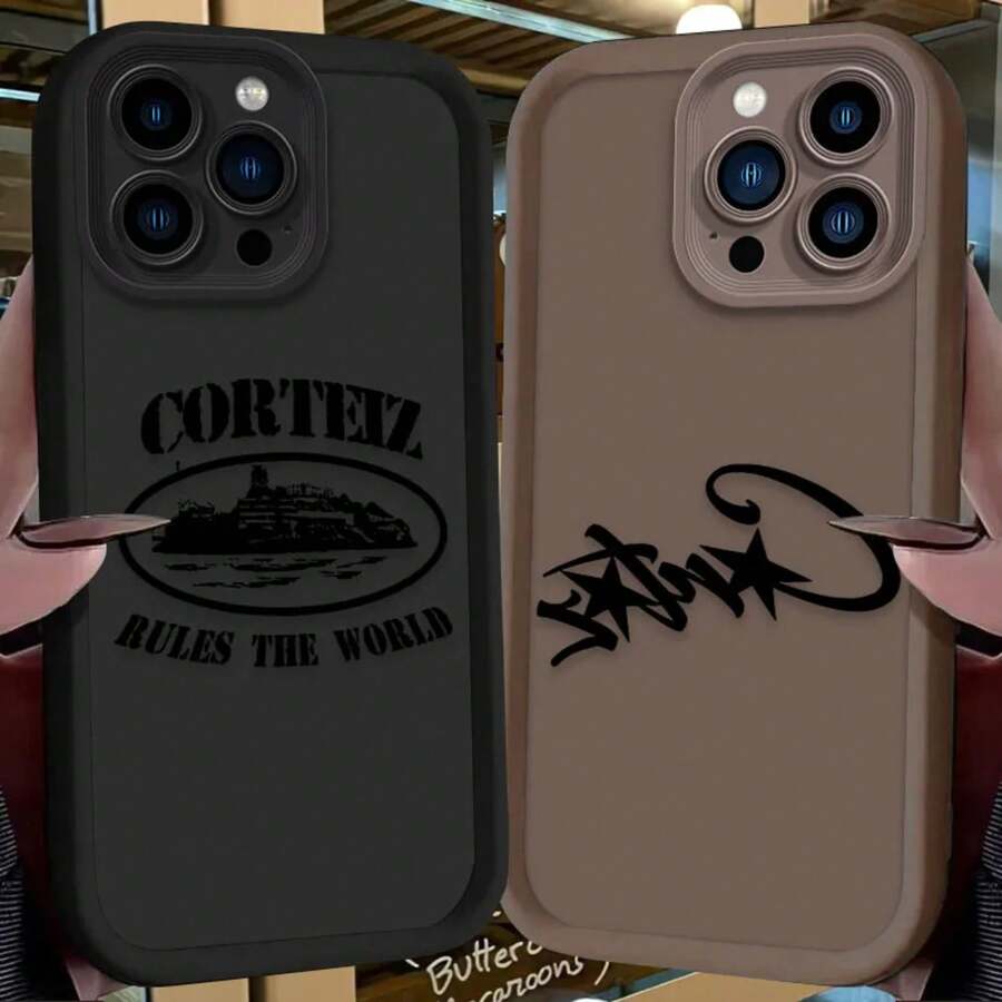 Luxury The World-C-Corteizs Case Compatible With  16 15 14 13 12 11 Pro Max X XS X S Max XR SE 2020 7 8 Plus 16 Silicone Phone, Cover Compatible With  17 Pro Max Case,  17 Pro Case,  17 Case,  16 Pro Max Case - 4 - 查看 1