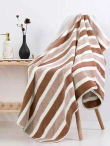 1 件大号浴巾 (70x140cm) 和小号毛巾套装 (34x75cm) - 超吸水速干聚酯纤维毛巾，适用于浴室、厨房、面部和手部，多色条纹图案，男女四季皆宜，非常适合居家、健身房、旅行、酒店，是圣诞节、生日、乔迁、学校、返校、旅行、旅行必需品、家居必需品、毛巾、皮肤护理的绝佳节日礼物