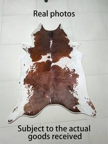 1 قطعة سجادة مطبوعة بنمط جلد البقر غير متماثل - ديكور منزلي بطراز المزرعة الريفي، سجادة غرفة المعيشة، سجادة غرفة الإقامة المنزلية - مناسبة للمطبخ وغرفة الطعام وغرفة المعيشة والممرات