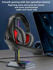 Wired Gaming Headphones With Button Volume Control, Non-Waterproof Plastic Material, Noise Cancelling Microphone, Waterproof Cable, 3.5mm Plug, Compatible With PC, Laptop, Mobile Phone, Online Classes, Gaming - Unisex - 3.5mm - View 7