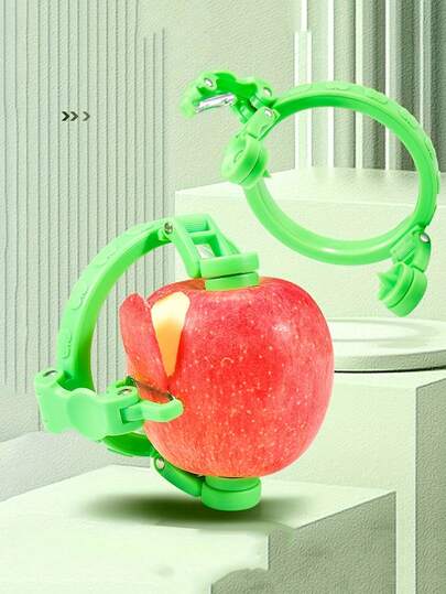 1/3 件 RZSYZH 创意水果削皮器 - 304 不锈钢快速削皮设计，自动削皮工具，符合人体工程学的手柄，适用于苹果、土豆等，有趣的厨房工具，紧凑型厨具