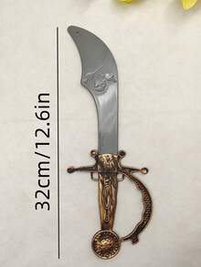 Set da 3 pezzi di accessori da pirata (coltello realistico, cannocchiale, benda per occhio) adatti per servizi fotografici, feste in costume, palcoscenico, giochi di Ognissanti