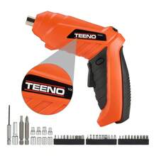 Atornillador Inalambrico Teeno De 3.6v, Kit De 46 Piezas. - Naranja - Ver 2