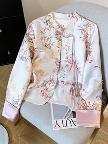 New Chinese Style Cropped Jacket Women Frog Button Tang Suit Inspired Short Blazer Spring Autumn Lightweight Cultural Chic Daily Office Outfit