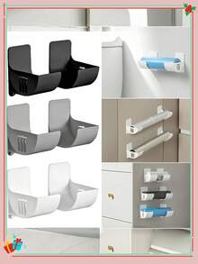 4 قطع حامل أكياس القمامة، حامل أكياس القمامة، حامل أكياس للأكياس البلاستيكية، تخزين أكياس القمامة، حامل أكياس القمامة المحمول، حامل أكياس بلاستيكية قابل للتثبيت على الحائط، حامل أكياس القمامة، منظم تخزين أكياس القمامة، حامل أكياس القمامة، رف تخزين مطبخ قابل للتعديل