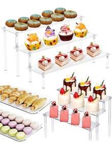 2 pièces Support à cake pop 20/15 trous, support acrylique transparent pour sucettes, présentoir à cake pop. Décoratif pour les mariages, anniversaires, Halloween. Support acrylique transparent pour gâteaux, présentoir à desserts, décoration de table pour fête d'anniversaire