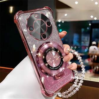 Sequins Luxury Crystal Bracelet Suitable For IPhone 6/7/8/X/XS/XR/11/12/13/14/15/16/16e,Galaxy S22/23/24/25/S24 FE/S25 EDGE, A04/05/06/A07/A14/A15/A16/A17/A24/A25/A34, Redmi Note 9/10/11/12/13 ,Redmi 9/10/12/13C 14C,OPPO,MOTO,Honor X,HW, RENO Realme C53 C55 C61 C63 C75, Shockproof Back Cover With Four Corners, Glitter Phone Case, And Stand.