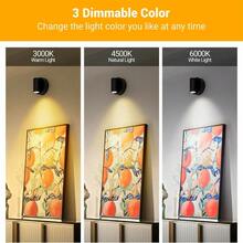 LED Magnetische Wandleuchte, USB-Aufladung, Drei-Farben-Touchschalter, einstellbare Helligkeit, geeignet für Schlafzimmer, Esszimmer, Party, Ausstellung, Kunstdekoration, Dekorative Spotleuchte, Wandspotleuchte, perfekt als Geschenk