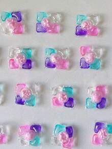 50 pièces/paquet Capsules de lessive 5-en-1, assouplissant concentré parfumé, détachant avec parfum longue durée, perles de lavage puissantes de nettoyage, parfum aux herbes pour la maison