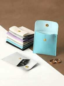 20/1pc Faux Leather Jewelry Pouches With Snap Closure Jewelry Storage Bag - Luxurious Gift Bags For Earrings, Necklaces, Bracelets, And Rings - Perfect For Storage & Pieceaging ﻿,Square Velvet Cloth Bag With Snap Fastener ,Velvet Jewelry Bags ,Cloth Gift Pouches Candy Gift Necklace Bracelet Packing Jewelry Beads Gift For Valentine's Day