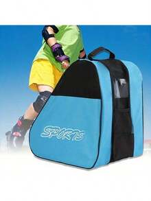 1 حقيبة تزلج، مع حزام كتف قابل للتعديل، سعة كبيرة وتهوية جيدة، لتخزين أحذية التزلج على الجليد والتزلج على الخطوط المتوازية، حقيبة تخزين محمولة وإكسسوارات السيارة