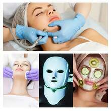 7-Color LED Facial Mask, Neck Beauty Care, No Odor, Suitable For Family And Salon, Perfect Holiday Gift For Girlfriend And Mother(White) - 美規A型插(110-127V) - 查看 5