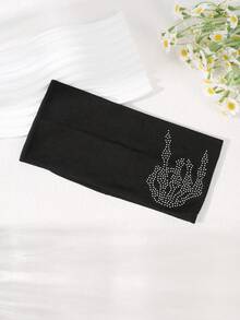 1件复古水钻芙蓉花发带，时尚女士运动发带，时尚运动头巾发饰，秋冬度假装扮时尚发带，优雅围巾女士头巾柔软头巾 - 彩色 - 查看 20