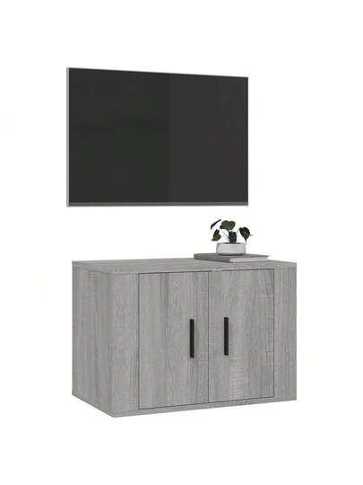 VidaXL TV Wand Unit 57x34.5x40 Cm Grijs Sonoma Oak view 4
