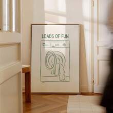 1pc, Canvas Wall Art, Framed Wall Decoration, Fun Posters, Fun Laundry Prints, Laundry Room Decoration, Cute Quote Prints, Minimalist Wall Art, Self-Service Laundry Posters, Green Laundry Prints, Bathroom Decoration, Home