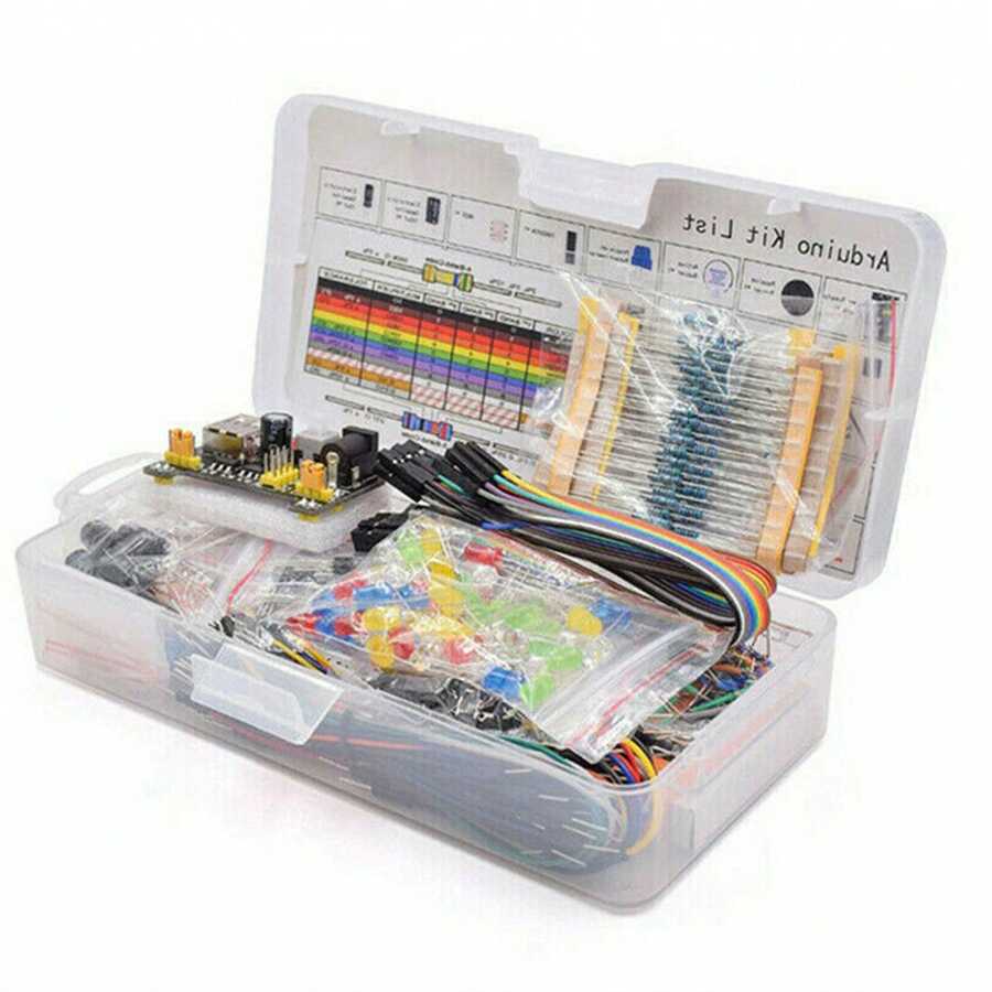 Electronic Components Kit 830 Connect Points Breadboard Cable Resistor Applicable For UNO R3 | Perfect STEM Gift For Students, Makers & Engineers - Christmas, Birthday & Graduation Idea - Multicolor - View 1