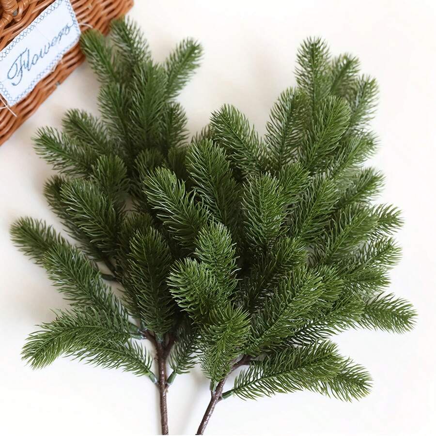 1/3pcs Artificial Pine Branches, Artificial Plants For Scene Setting, Home Decoration, Room Decoration, Outdoor Garden Decoration, Living Room Decoration, Christmas Decoration