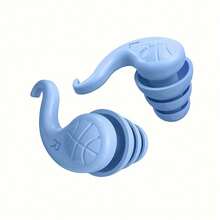 A Set Of Earplugs With Three Layers Of Noise Reduction, Designed For Quiet Sleep And Noise Prevention. They Are Suitable For Reducing Noise In Factories, Woodworking, And Preventing Water From Entering The Ears While Swimming. Made Of Silicone, Wearing These Silent Earplugs Allows Us To Enjoy A Peaceful Environment. - Multicolor - View 10